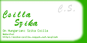 csilla szika business card